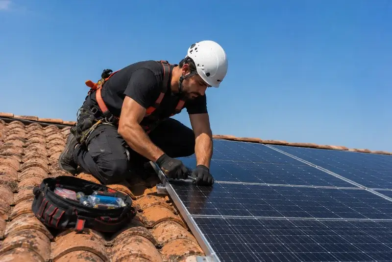 Maintenance et monitoring de panneaux solaires à Lussant