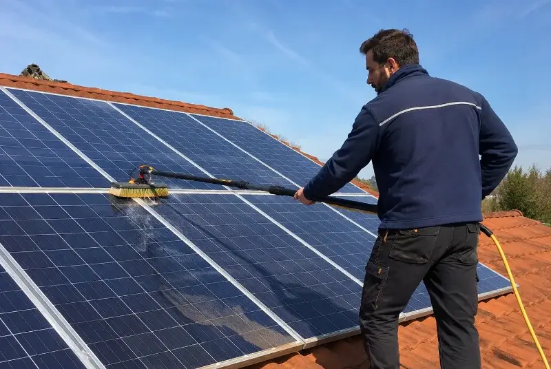 Nettoyage et entretien de panneaux solaires à Lussant